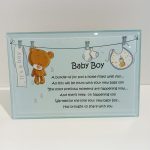 Baby Boy Glass Frame With Stand