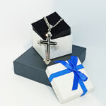 Black & Silver Cross Chain