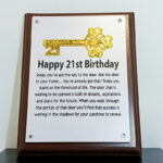 21st Wooden Plaque