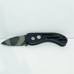 Black Camo Switch Blade Knife