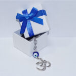 Evil Eye Om Keyring