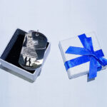 To My Son Dog Tag Keyring
