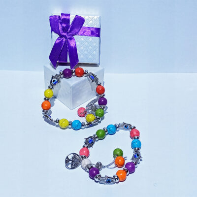 Tree Of Life Colour Evil Eye Bracelet - Image 2