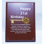 21st Wooden hanging Plaque