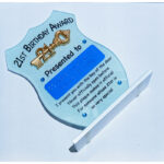 21st Glass Plaque