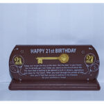 21st Wooden Plaque