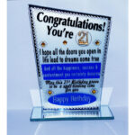 21st Glass Plaque