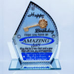 21st Key Glass Plaque