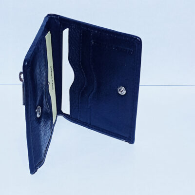Zola Black Leather 8 Card Slot Wallet