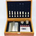 Hip Flask & Chess set