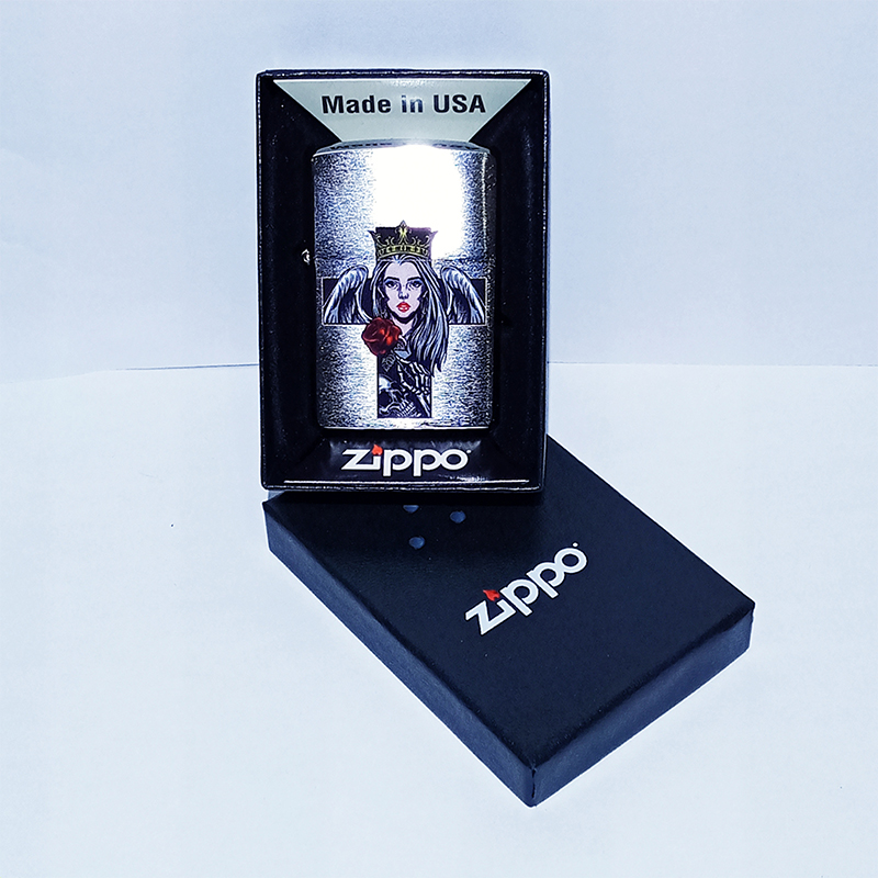 ANGEL-SKULL Zippo 49262-Angel & Skull Design - Image 1