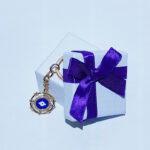 Evil Eye In Circle Keyring