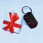 Thank You Dog Tag Keyring