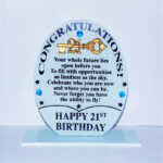 21 st Glass Plaque