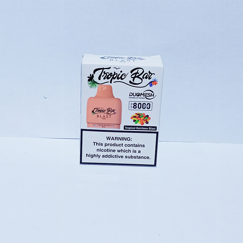 TROPICAL-RAIN-BLAST Tropic Bar Pod Only-8000 Puffs Tropical Rainbow Blast - Image 1