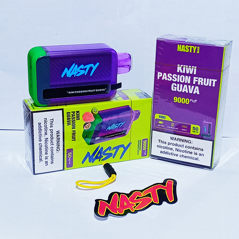 KIWI-PASSIONFRUIT-GUAVA-9000 Nasty Rechargeable Disposable- Kiwi Passion Fruit Guava 9000 Puffs - Image 1
