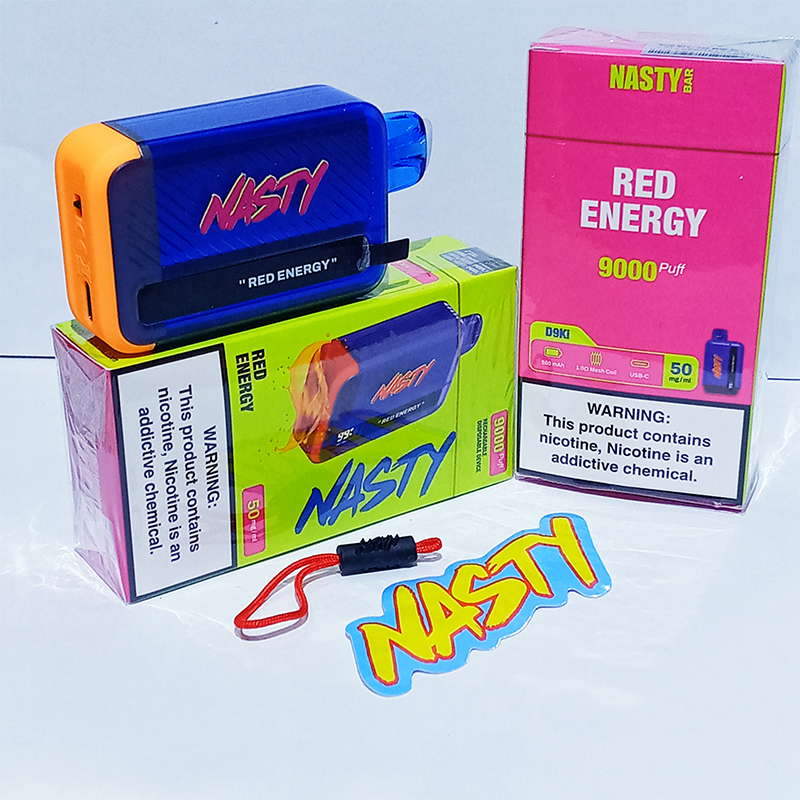 RED-ENERGY-9000 Nasty Rechargeable Disposable- Red Energy 9000 Puffs - Image 1