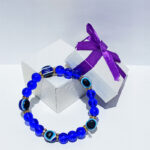 Blue Bead Evil Eye Bracelet
