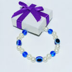 Evil Eye Pearl Bracelet