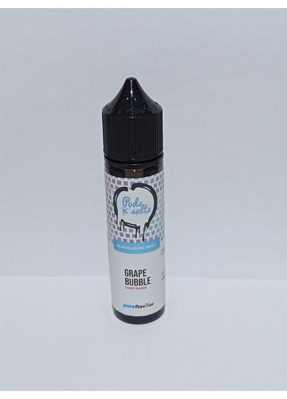 PODS-N-SALTS-GRAPE-BUBBLE Pods & Salts – Grape Bubble Flavouring Only 45 ml - Image 1