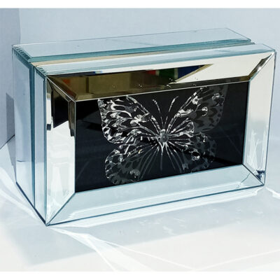 Mirror Glass Butterfly Jewellery Box