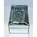 Mirror Glass Rose Jewellery Box