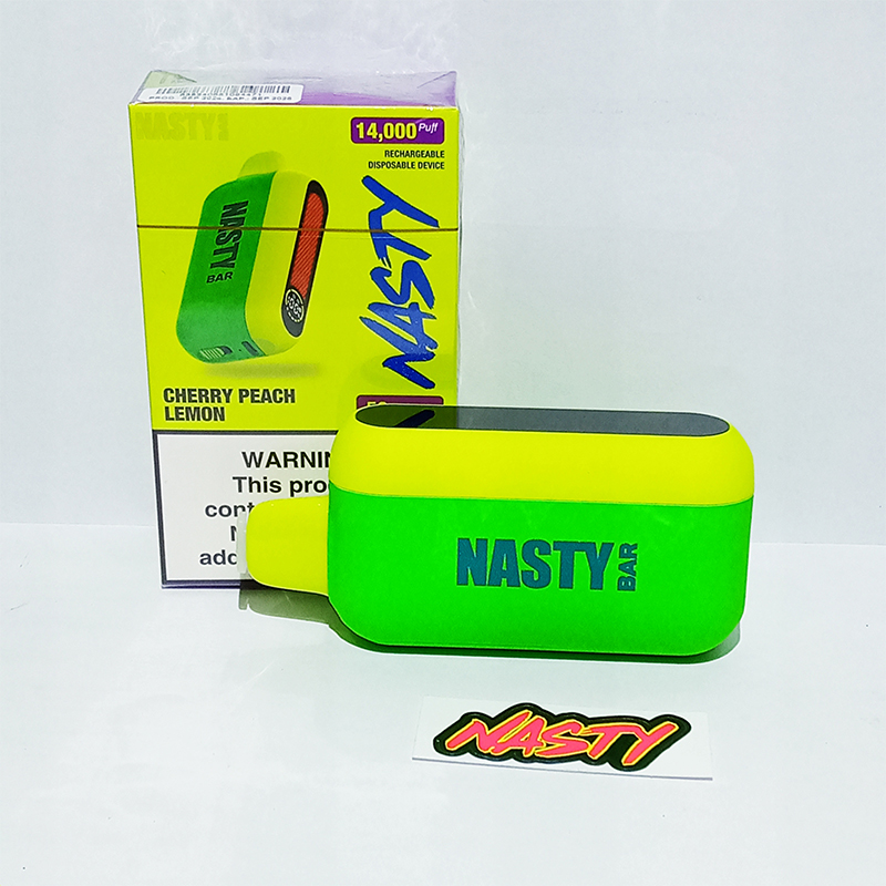 CHERRY-PEACH-LEMON Nasty Rechargeable Disposable-14 k Puffs Cherry Peach Lemon - Image 1