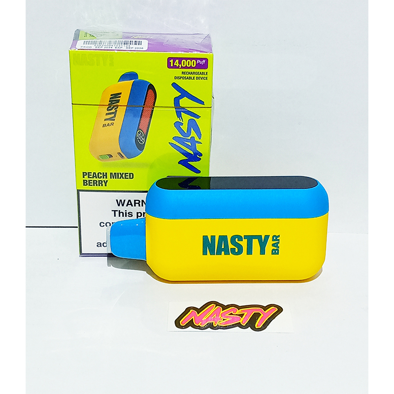 PEACH-MIXED-BERRIES Nasty Rechargeable Disposable-14 k Puffs Peach Mixed Berries - Image 1