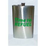 X Large Hip Flask-Time To Refuel