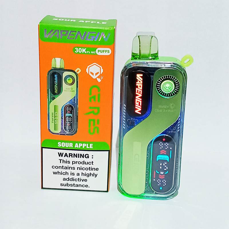 SOUR-APPLE Vapengin Rechargeable Disposable Vape-30k Puffs Sour Apple - Image 1