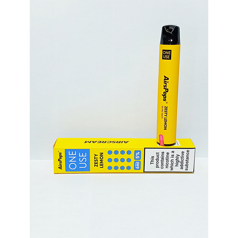 ZESTY-LEMON-6ML Airpops Disposable Vape-6ml Zesty Lemon - Image 1