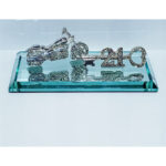 21st Key-Silver Diamante Motorbike