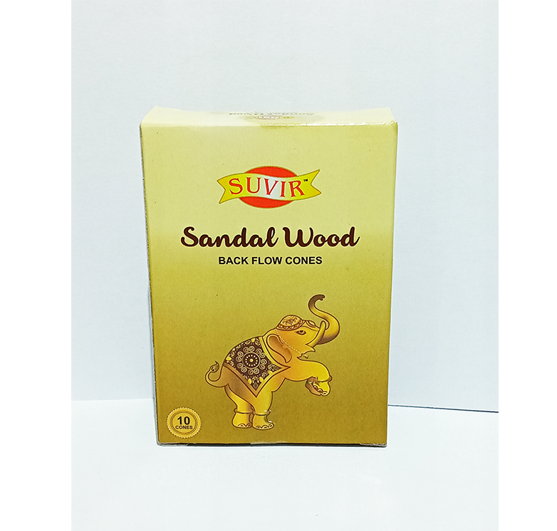 sandalwood Suvir Back Flow Cones Only-Sandal Wood - Image 1