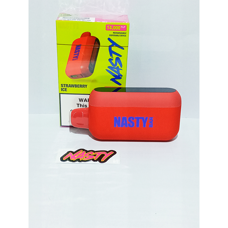 NASTY-14K-STRAW-ICE Nasty Rechargeable Disposable-14 k Puffs Strawberry Ice - Image 1