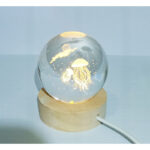 Crystal Ball+Light Base Jelly Fish