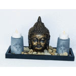 Meditation Buddha Head Candle Holder