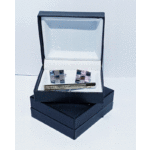 Silver Plated Cuff Link & Tie Pin Set