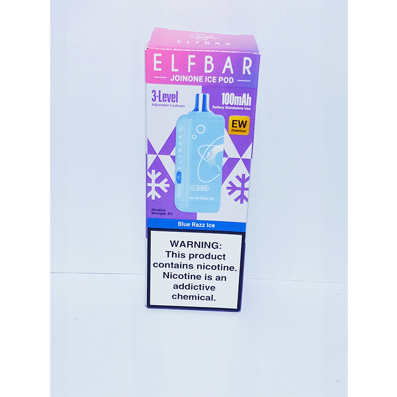 BLUE-RAZZ-ICE-POD Elf Bar Joinone Ice Pod Only- Blue Razz Ice 16k Puffs - Image 1