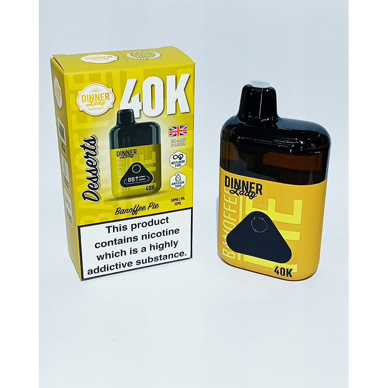 DINNER-LADY-BANOFFEE-PIE Dinner Lady Rechargeable Disposable- 40K Puffs Banoffee Pie - Image 1