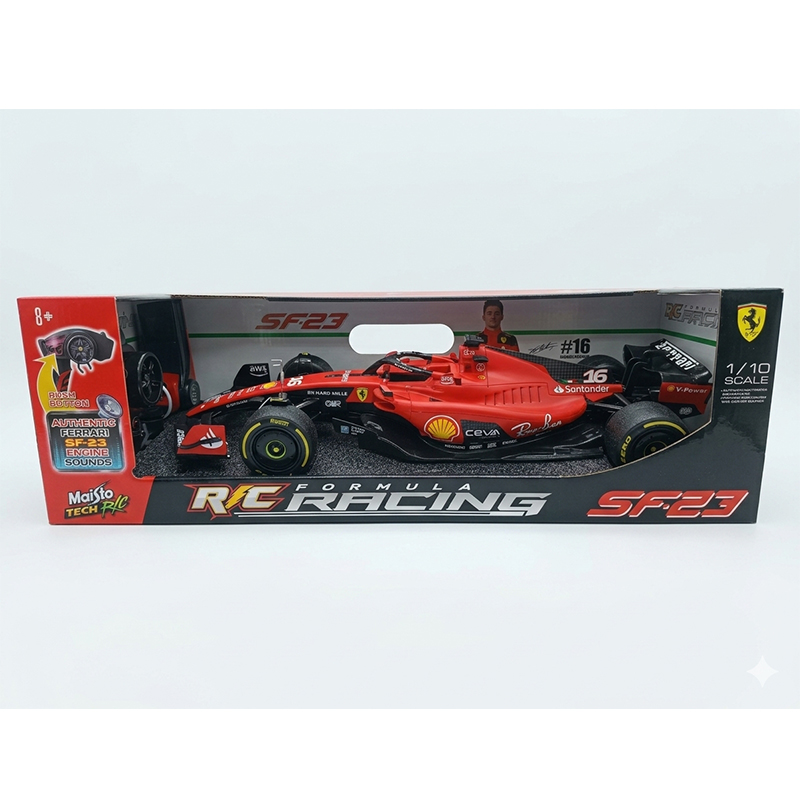 RED Maisto Tech R/C 1:10 Scale F1 2023 Ferrari SF-23 (#16 Charles Leclerc) - Image 1